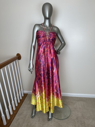 Crystal sequin halter - sequin, pink