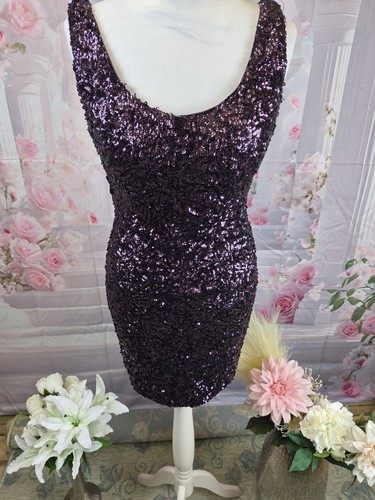 Femme purple sequin - sequin, mini