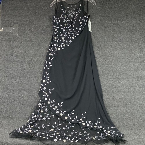 Femme black floral beaded - la,