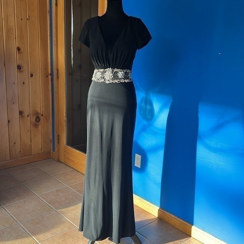 Femme black backless waist - la,