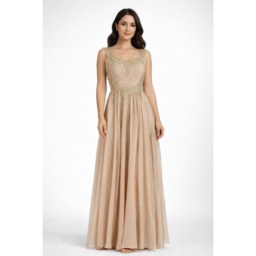 Femme gold floral applique - la,