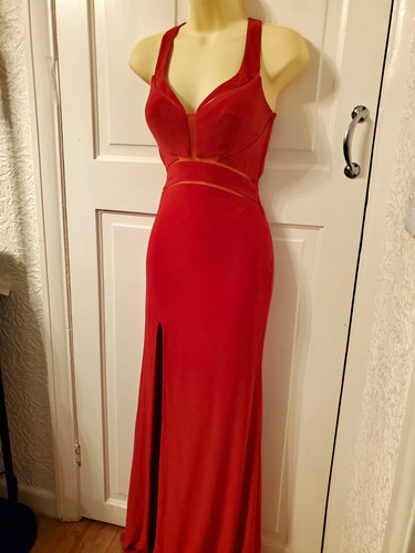 Femme red long gown - la,