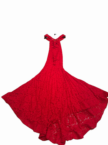 Femme red lace beaded - la,