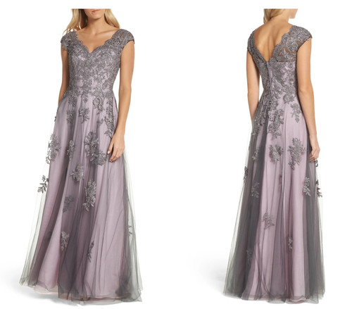 Femme pink gray - gray, embellished