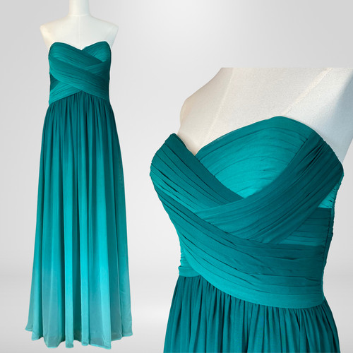 Femme teal strapless - la,