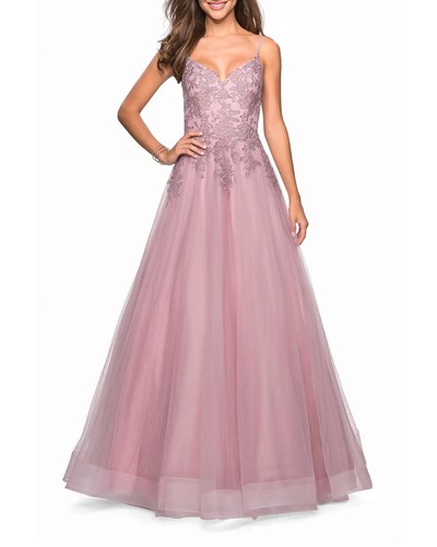 Femme mauve lace tulle ball - tulle,