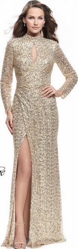 Femme gold sequin - la,