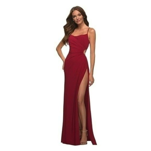 Femme red side cutout - la,